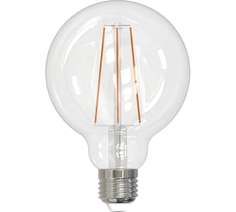 Светодиодная лампа Uniel LED-G95-10W/4000K/E27/CL PLS02WH. Форма шар, прозрачная. UL-00004863