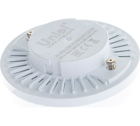 Светодиодная лампа Uniel LED-GX53-10W/WW/GX53/FR PLZ01WH, матовая. UL-00003722