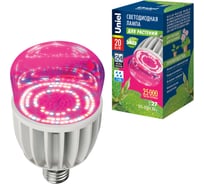 Светодиодная лампа для растений Uniel LED-M80-20W/SP/E27/CL ALS55WH, 11098
