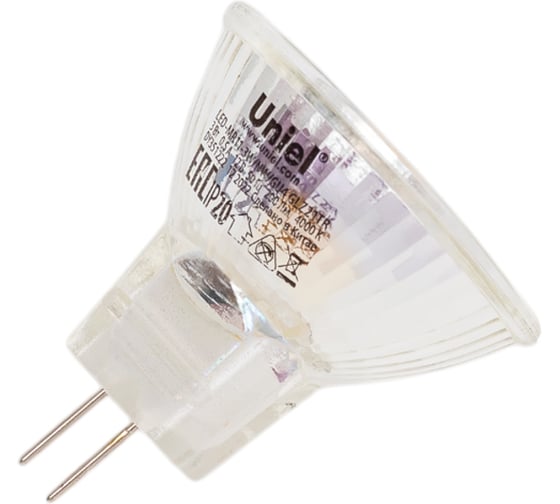 Светодиодная лампа Uniel LED-MR11-3W/NW/GU4 GLZ21TR, 12V. Прозрачная. UL-00001701