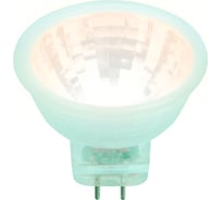 Светодиодная лампа Uniel LED-MR11-3W/WW/GU4/220V GLZ21TR, 220V. Прозрачная. UL-00001702