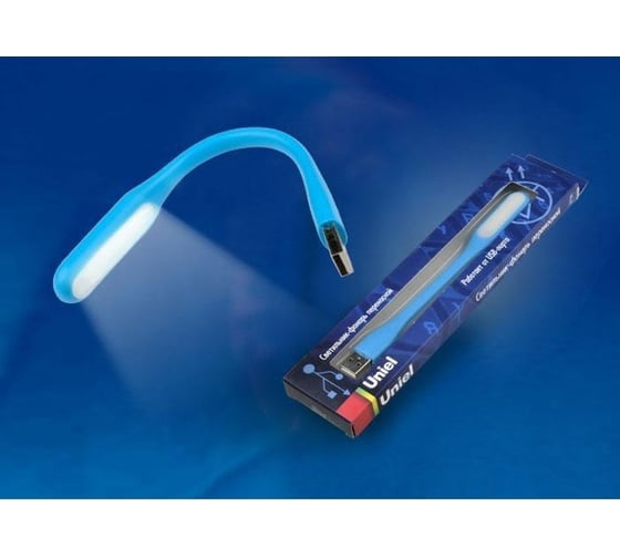Переносной светильник-фонарь Uniel TLD-541 Blue , прорезиненный корпус, 6 LED, UL-00000251