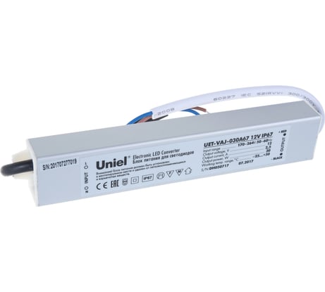 Блок питания для светодиодов Uniel UET-VAJ-030A67 10587