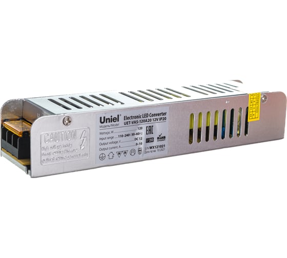 Блок питания Uniel UET-VAS-120A20 12V IP20, 120Вт. UL-00002430