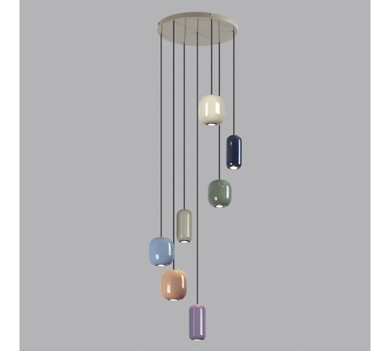 Люстра ODEON LIGHT каскадная, GU10, 7х4W, OVALI 5053/7