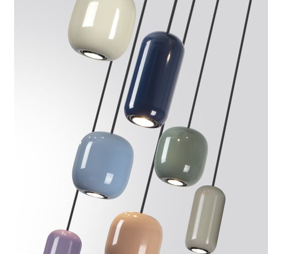 Люстра ODEON LIGHT каскадная, GU10, 7х4W, OVALI 5053/7
