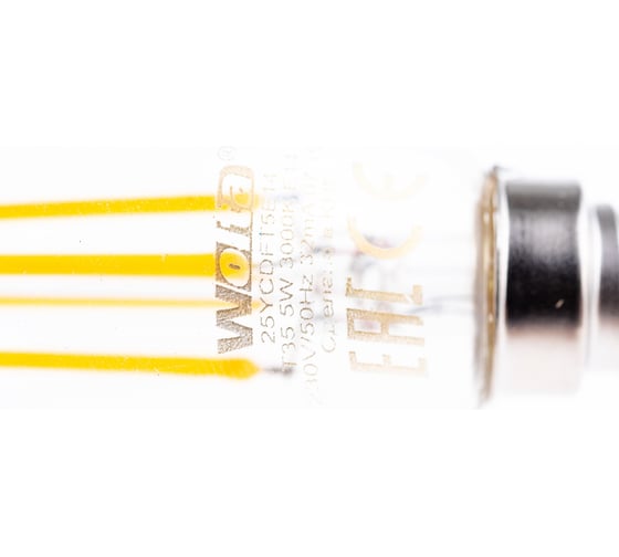 Лампа Wolta СВЕЧА LED FILAMENT, 3000К, 25YCDFT5E14