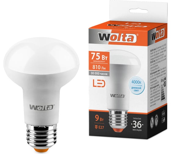 Лампа WOLTA LED 25S63R9E27