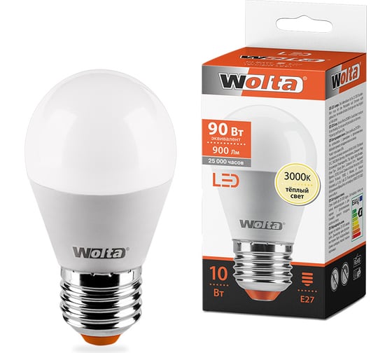 Лампа WOLTA LED 25Y45GL10E27