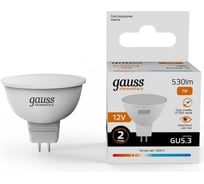 Лампа Gauss Elementary MR16 12V 7W 530lm 3000K GU5.3 11517