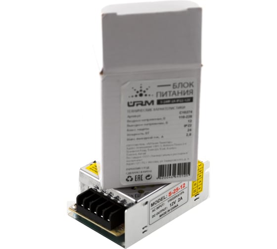 Блок питания URM S-25W-2A-IP22-12V В10274
