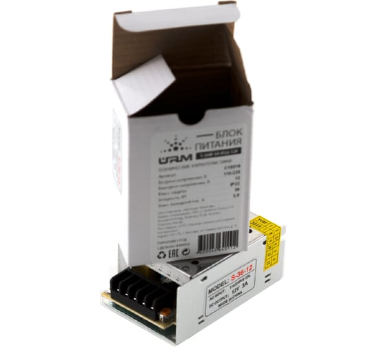 Блок питания URM S-36W-3A-IP22-12V В10016