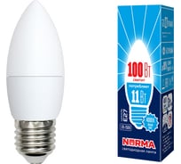 Светодиодная лампа Volpe LED-C37-11W/NW/E27/FR/NR. Форма свеча, матовая. UL-00003814