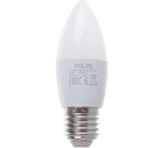 Светодиодная лампа Volpe LED-C37-11W/NW/E27/FR/NR. Форма свеча, матовая. UL-00003814