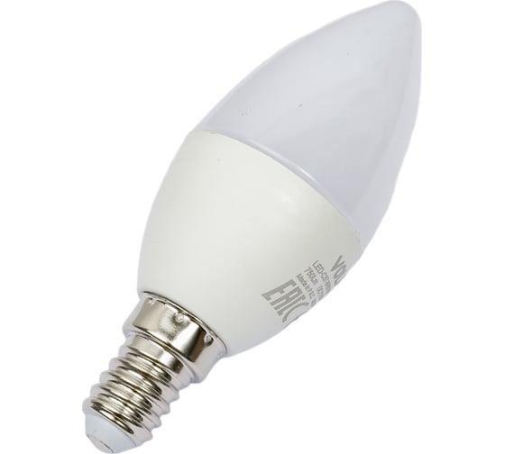 Светодиодная лампа Volpe LED-C37-9W/NW/E14/FR/NR. Форма свеча, матовая. UL-00003803