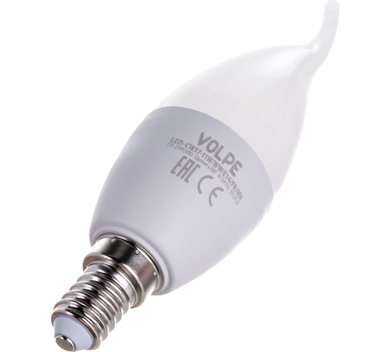 Светодиодная лампа Volpe LED-CW37-11W/WW/E14/FR/NR. Форма свеча на ветру, матовая. UL-00003817