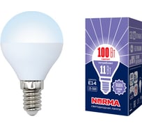 Светодиодная лампа Volpe LED-G45-11W/DW/E14/FR/NR. Форма шар, матовая. UL-00003830