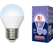 Светодиодная лампа Volpe LED-G45-9W/DW/E27/FR/NR. Форма шар, матовая. UL-00003827