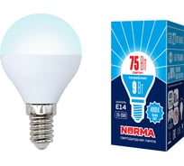 Светодиодная лампа Volpe LED-G45-9W/NW/E14/FR/NR. Форма шар, матовая. UL-00003825
