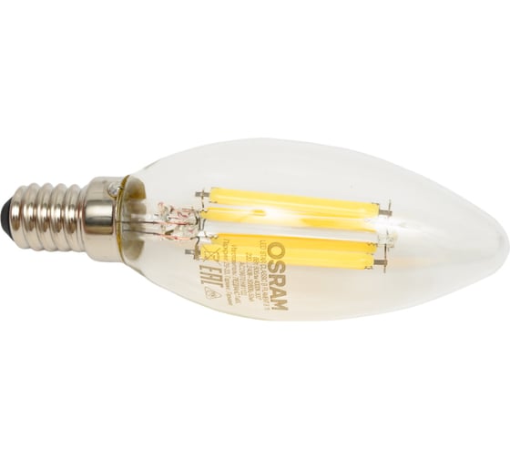 Филаментная светодиодная лампа Osram LSCLB75 6W/840 230V FIL CL E14 10x1 4058075684843