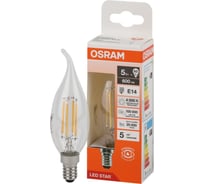 Филаментная светодиодная лампа Osram LS CLBA60 5W/840 230V FIL CL E14 10x1 4058075684966