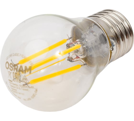 Филаментная светодиодная лампа Osram LS CLP60 5W/840 230VFIL CL E27 10x1 4058075684690