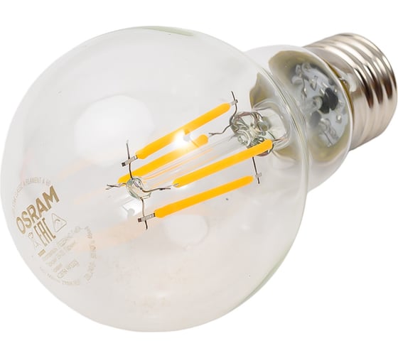 Филаментная светодиодная лампа Osram LS CLA60 5W/827 230V FIL CL E27 10x1 4058075683921