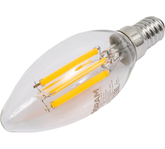 Филаментная светодиодная лампа Osram LS CLB75 6W/827 230V FIL CL E14 10x1 4058075684812