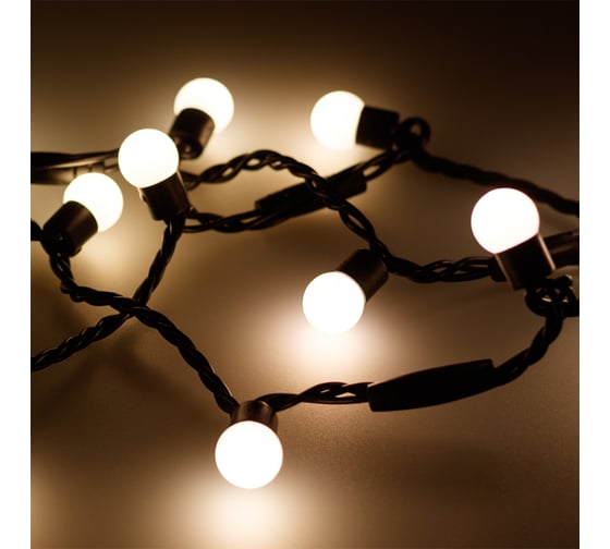 Светодиодная гирлянда Ardecoled ARD-BALL-CLASSIC-D17.5-20000-BLACK-200LED WARM 025591