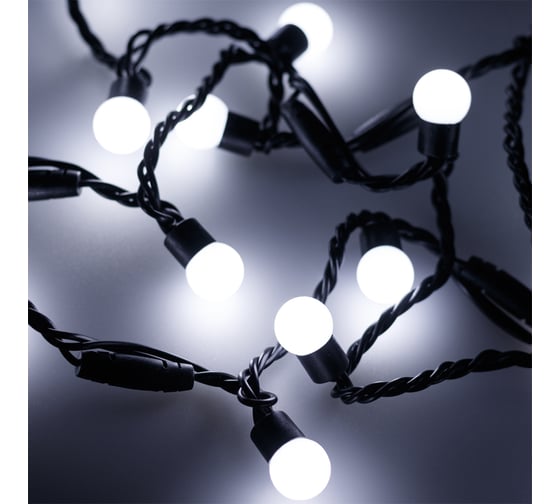 Светодиодная гирлянда Ardecoled ARD-BALL-CLASSIC-D17.5-10000-BLACK-100LED WHITE 025583