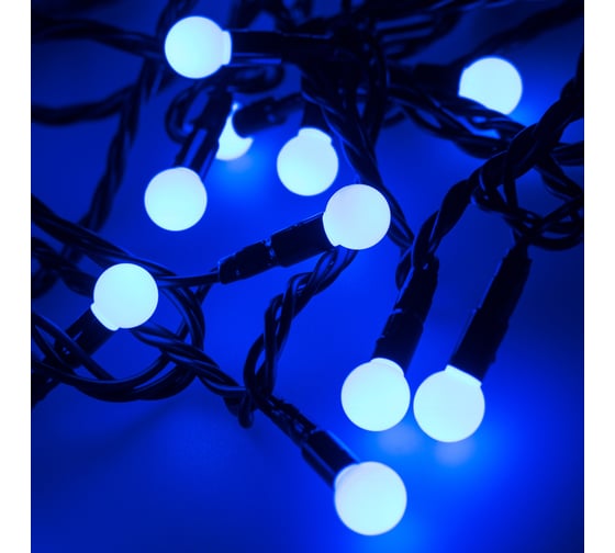 Светодиодная гирлянда Ardecoled ARD-BALL-CLASSIC-D13-20000-BLACK-200LED BLUE 025576