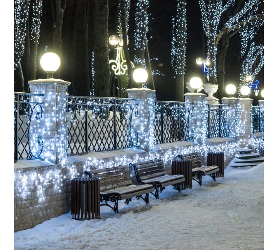Светодиодная гирлянда Ardecoled ARD-EDGE-CLASSIC-2400x600-CLEAR-88LED-MILK-FLASH White Ardecol 034124