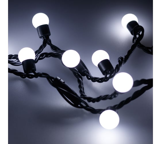 Светодиодная гирлянда Ardecoled ARD-BALL-CLASSIC-D17.5-20000-BLACK-200LED WHITE 025590