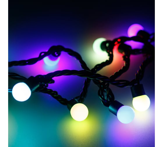 Светодиодная гирлянда Ardecoled ARD-BALL-PRO-D17.5-10000-BLACK-100LED RGB 025586 1
