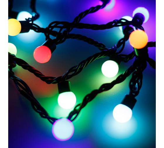 Светодиодная гирлянда Ardecoled ARD-BALL-PRO-D17.5-10000-BLACK-100LED RGB 025586