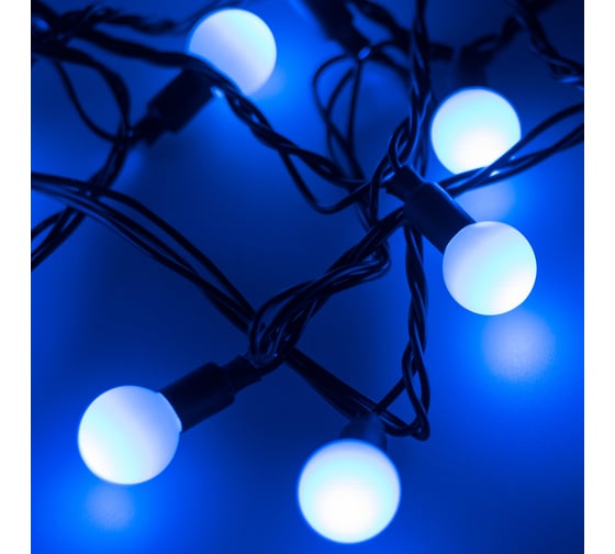 Светодиодная гирлянда Ardecoled ARD-BALL-CLASSIC-D23-20000-BLACK-160LED BLUE 025629