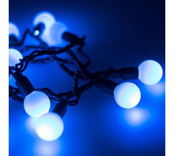 Светодиодная гирлянда Ardecoled ARD-BALL-CLASSIC-D23-20000-BLACK-160LED BLUE 025629
