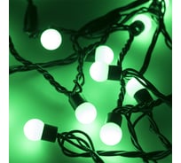 Светодиодная гирлянда Ardecoled ARD-BALL-CLASSIC-D17.5-10000-BLACK-100LED GREEN 025581