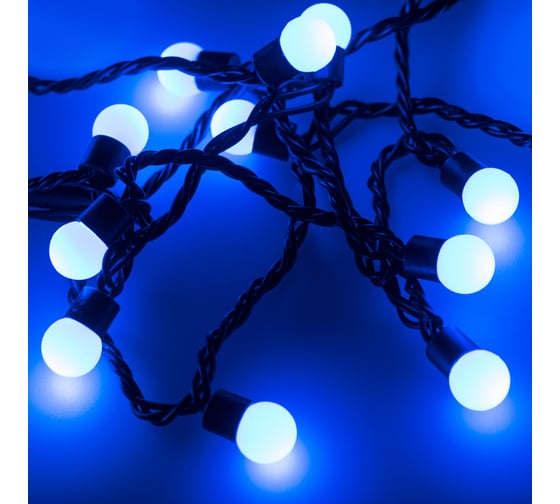 Светодиодная гирлянда Ardecoled ARD-BALL-CLASSIC-D17.5-10000-BLACK-100LED BLUE 1шт 025582