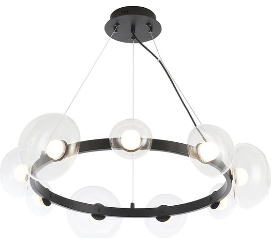 Подвесная люстра Crystal lux BOSQUE SP9 BLACK/TRANSPARENT