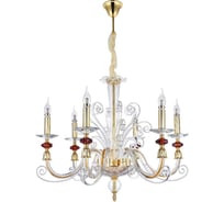 Подвесная люстра Crystal lux CATARINA SP6 V2 GOLD/TRANSPARENT-COGNAC