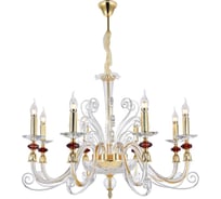 Подвесная люстра Crystal lux CATARINA SP8 V2 GOLD/TRANSPARENT-COGNAC