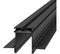 Низковольтный трек SWG SY, встраиваемый, черный, 2 м RU PCB Серебро Муар SY-С-SL-601201-RC-2-BL