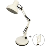 Светильник Трансвит МТ2001 А/С на основании со струбциной, 40Вт, без лампы, ЛОН, Е27, белый матовый ЦБ-00042911