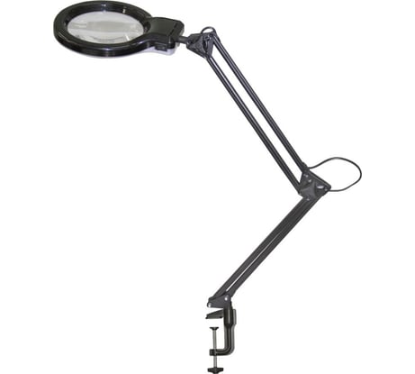 Светильник Леда С20-035 (на струбцине,с увеличительной линзой,2D) LED, 8Вт (чёрный) Трансвит 25476