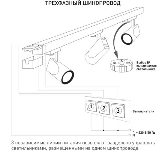 Электрический шинопровод Elektrostandard TRL-1-3-200-BK для светильников трехфазный черный 2м a039592