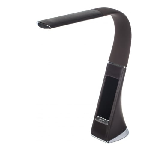Настольный светильник с часами Uniel 5W TLD-542 Brown/LED/300Lm/5000K/Dimmer UL-00001817