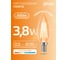 Лампа Gauss basic filament свеча 3,8w 350lm 2400к е14 golden led 1/10/50 1037154 2