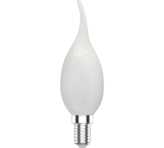 Лампа Gauss basic filament свеча на ветру 8,5w 590lm 2700к е14 milky LED 1045119