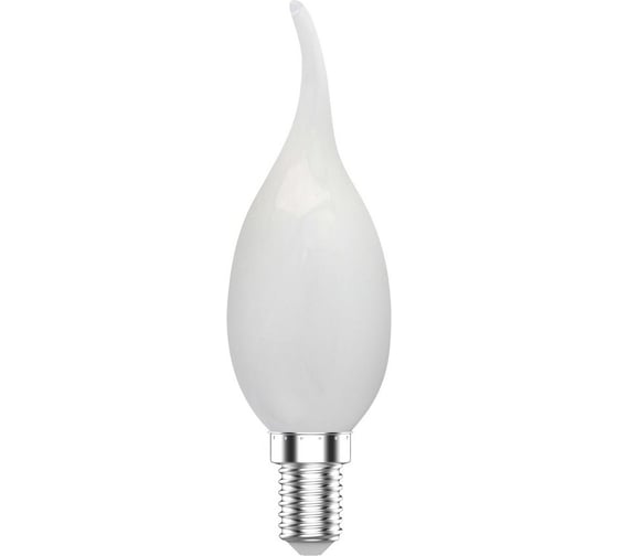Лампа Gauss basic filament свеча на ветру 4,5w 400lm 4100к е14 milky LED 1045125